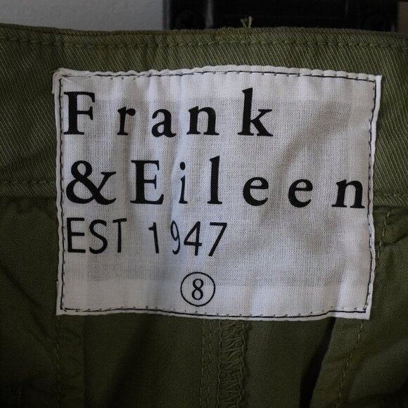 Frank & Eileen, Wicklow Chino Cropped Raw Hem Pants, Sage Green, Army, Olive - Picture 6 of 7